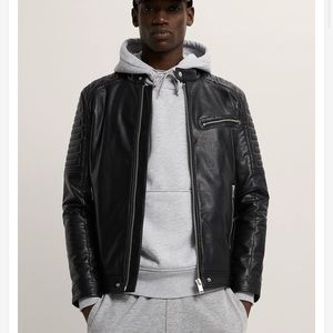 Holiday gift 🎁 for him#leather bike jacket